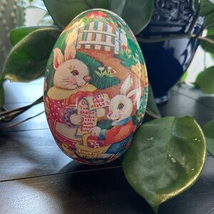 Colorful Easter Egg with Bunny Design